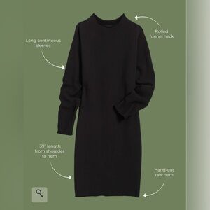 Frank & Eileen Izzie Dress LBD Travel Dress Black Sweatshirt Dress Comfort Chic